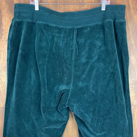 Calvin Klein Womens Pants Green Velvet Sweatpants Soft Comfy Relaxed 2X (39x29) - Picture 9 of 10